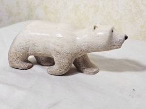 BoneAntler Polar Bear Carving