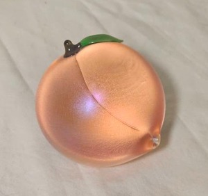Orient & Flume Iridescent Art Glass Peace Paperweight