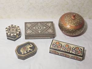 Moroccan and Mache Trinket Boxes