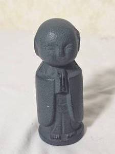 Jizo Bosatsu Iron Figure  Vintage Japan Export