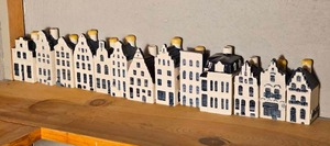 KLM Delft Blue Dutch Row House Collection