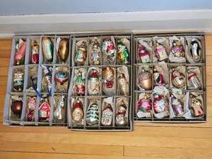 Vintage Sparkling Christmas Ornament Collection B