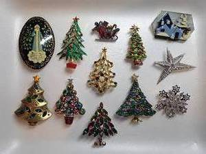 Vintage Christmas Pin Brooch Collection