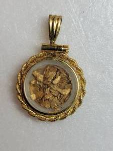 14K Yellow Gold Encapsulated Pendant