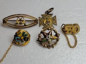 Shriner and OES Fraternity Pin and Pendant Collection