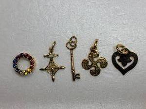 Collection of 5 Necklace Pendants  5g