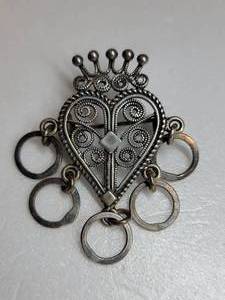 Sterling Silver Traditional Norwegian Slje Bridal Brooch  9g