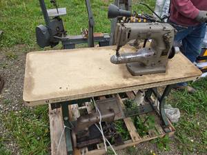 Union Special Industrial Sewing Machine with Table and Motor - Untested