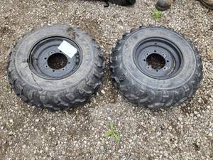 Maxxis 25x10.00-12 Tires with Steel Rims Approx. 60%