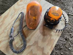 Orange Emergency Vehicle Warning Lights with Cords