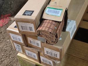 Lot of 8 PINECONE Color Cordless Bamboo Roman Shades Assortment  27x64 - 30x64 - 31x64 - 36x64 - 48x64