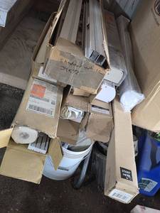 Large Lot of Opened Boxes and Various Window Shades