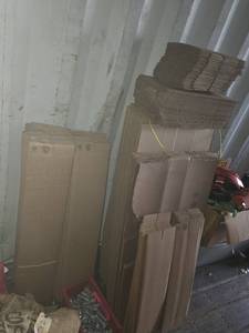 Uline Cardboard Shipping Boxes including sizes 4x4x36 inches, 8x8x8 inches, 12x12x12 inches, and 18x18x24 inches.