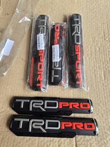 Manfox 2PC 3D Raised Badge Line 3M Adhesive Set - TRD Sport and TRD Pro Emblems