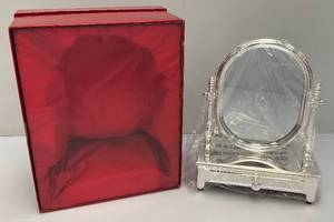 MCM Silverplate Vanity Mirror Jewelry Box (New Old Stock) 10