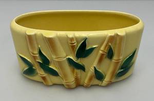Vintage MCM Royal Copley Planter Tiki Bamboo 3 x 4 x 7 12