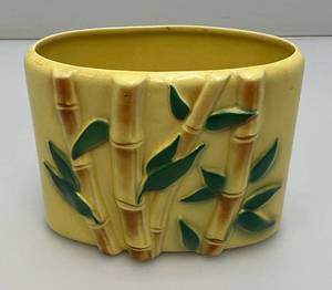 Vintage MCM Royal Copley Planter Tiki Bamboo 3 x 6 x 7 12
