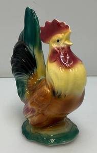 Vintage MCM Royal Copley Multicolored Rooster 3 12 x 6 12 x 8