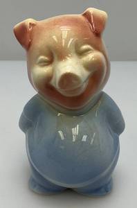Vintage MCM Royal Copley 4 34 Tall Brown Piggy Bank