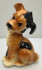 Vintage MCM Royal Copley 8 12 Tall Brown Sitting Puppy Figurine
