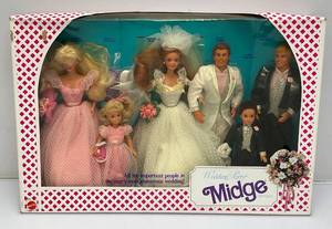 EST. $175.00 - $300.00 1990 BARBIE Midge Wedding Party Gift Set (New Old Stock)