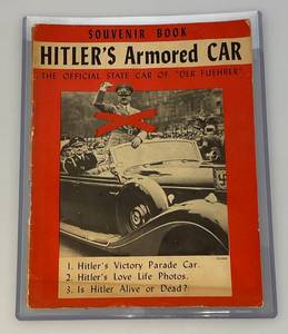 1940s Collectible HITLERS Armored Car Souvenir Book (Cover Loose)