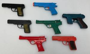 1960s-70s Collectible Plastic Dart Guns (Two Have Broken Pieces)