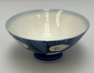 Vintage Japanese Blue & White Porcelain Rice Bowl