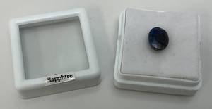 38 Blue Oval Sapphire In Protective Case