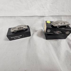 2-Solid Pewter 164 Nascar Cars