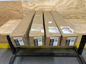 Creative Surfaces Lot of 4- 3.78 in. x 3.78 in. x 37.99 in. Black Vinyl Railing Posts MSRP $252