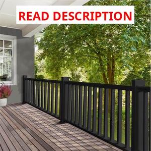 CREATIVE SURFACES 36 in.   72 in. Black Vinyl Railing Msrp $89.99