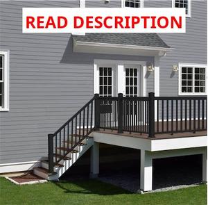 CREATIVE SURFACES 36 in.   72 in. Black Vinyl Stair Railing