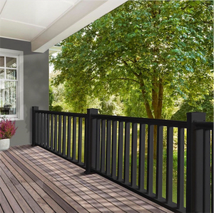 CREATIVE SURFACES 36 in. x 72 in. Black Vinyl Railing