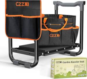 CZZXI Garden Kneeler and Seat, Wider and Thicker Kneeling Pad Heavy Duty Gardening Stool with Gardening Tool Pouch and Bag, Garden BenchChair Gifts for Women, Seniors