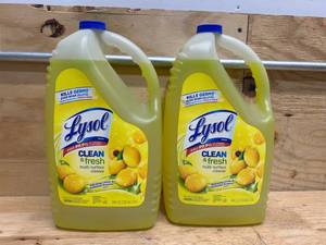 Lysol Clean & fresh Lemon Scent Multi-Purpose Cleaner Liquid 144 oz MSRP $30 (lot of 2)