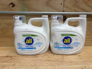 All Liquid Laundry Detergent Free Clear for Sensitive Skin - 94 Loads (lot of 2)