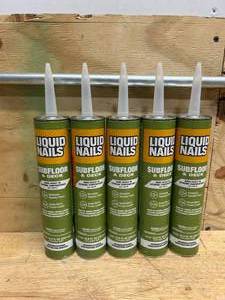 Liquid Nails Subfloor & Deck Acrylic Latex Construction Adhesive 10 oz (lot of 5)