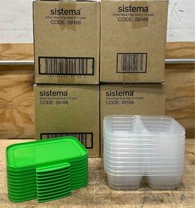 Sistema 870ml Meal Prep Nest It 10 pack lot of 4 Msrp $159.99