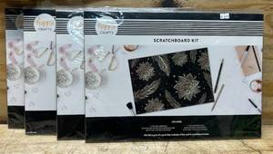 HappyCrafts ScratchBoard Kit lot of 4