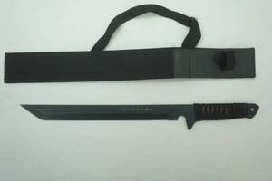 black full-tang ninja machete with sheath