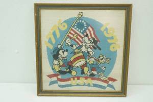 16.5x16.5 Vintage Disney USA Centennial Needlepoint