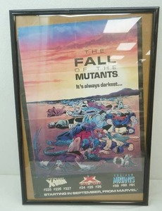 Vintage Framed 1987 The Fall of the Mutants Promotional Poster. 25x37.5