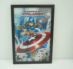 Framed Captain America 3D Holographic art print. 12x17.5
