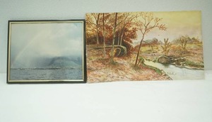 vintage watercolor landscape painting C. Chadbourn