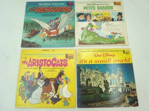 Vintage Walt Disney Vinyl Records (4ct)