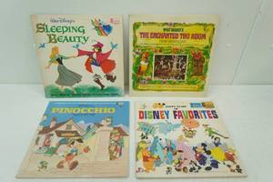 Vintage Walt Disney Vinyl Records (4ct)