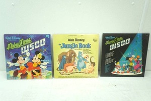 Vintage Walt Disney Vinyl Records 3ct
