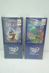 Factory Sealed Collectors Edition DVDs. Walt Disneys Fantasia 1940 Edition & 2000 Edition. Long Boxes