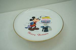 Vintage 1978 Schmid Disney Happy Birthday Mickey limited edition musical cake plate
